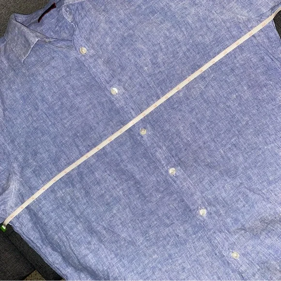 UNTUCKit Linen Valente Short Sleeve Shirt Size L - Picture 10 of 13